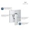 Grohe Allure 3-Way Diverter Valve Trim 195912431 - alternate 4